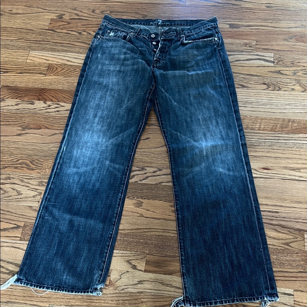 7 For All Mankind Men's Relaxed Blue Jeans